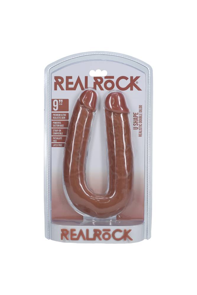 Shots Toys - RealRock - U Shaped Double Penetration Dildo - Various Sizes & Colors