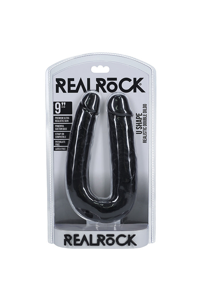 Shots Toys - RealRock - U Shaped Double Penetration Dildo - Various Sizes & Colors