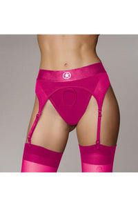 Thumbnail for Ouch by Shots Toys - Vibrating Strap-on Thong with Adjustable Garters - Various Sizes & Colors