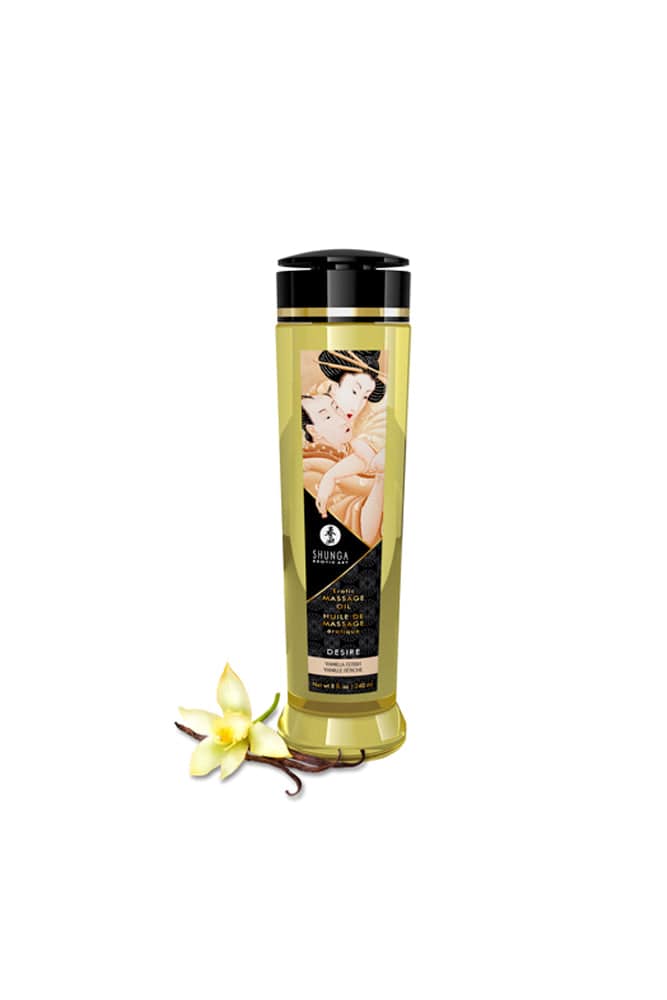 Shunga - Erotic Massage Oil - 8oz - Vanilla - Stag Shop