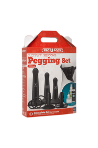 Thumbnail for Vac-U-Lock by Doc Johnson - Silicone Pegging Set - Black - Stag Shop