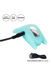 Thumbnail for Cal Exotics - Couples Enhancer - Silicone Dual Exciter Cock Ring - Teal - Stag Shop