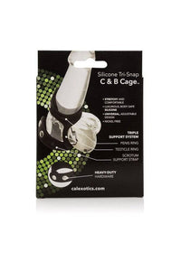 Thumbnail for Cal Exotics - Silicone Tri-Snap Cock & Ball Cage - Black - Stag Shop
