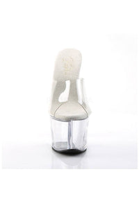 Thumbnail for Pleaser USA - Sky 7 Inch Spike Heel Platform Mule Slide - Clear - Stag Shop