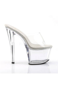 Thumbnail for Pleaser USA - Sky 7 Inch Spike Heel Platform Mule Slide - Clear - Stag Shop