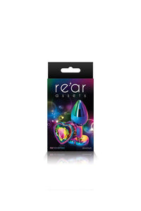 Thumbnail for NS Novelties - Rear Assets - Aluminum Heart Butt Plug - Multicolour/Rainbow - 2.75 Inch - Stag Shop