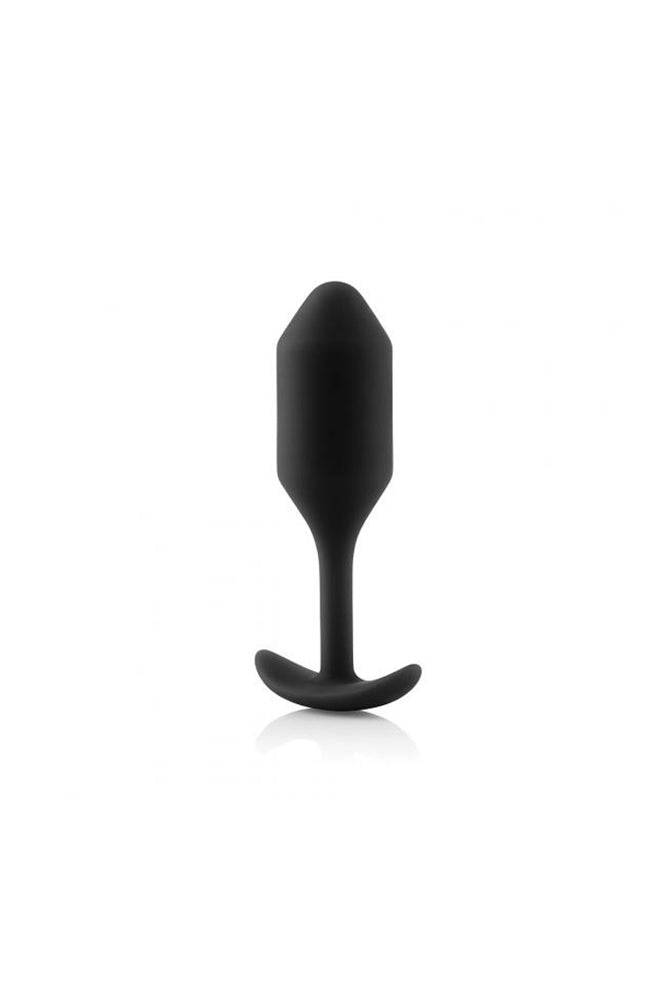b-Vibe - Snug Plug 2 - Weighted Butt Plug - Black - 114 grams - Stag Shop