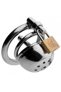 Thumbnail for XR Brands - Master Series - Solitary Plus - Extreme Confinement Cage with Cum-Thru Plug - Stag Shop
