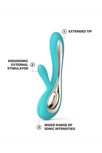 Thumbnail for Lelo - Soraya 2 Rabbit Vibrator - Aqua - Stag Shop