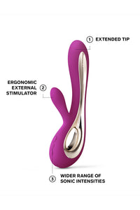 Thumbnail for Lelo - Soraya 2 Rabbit Vibrator - Deep Rose - Stag Shop