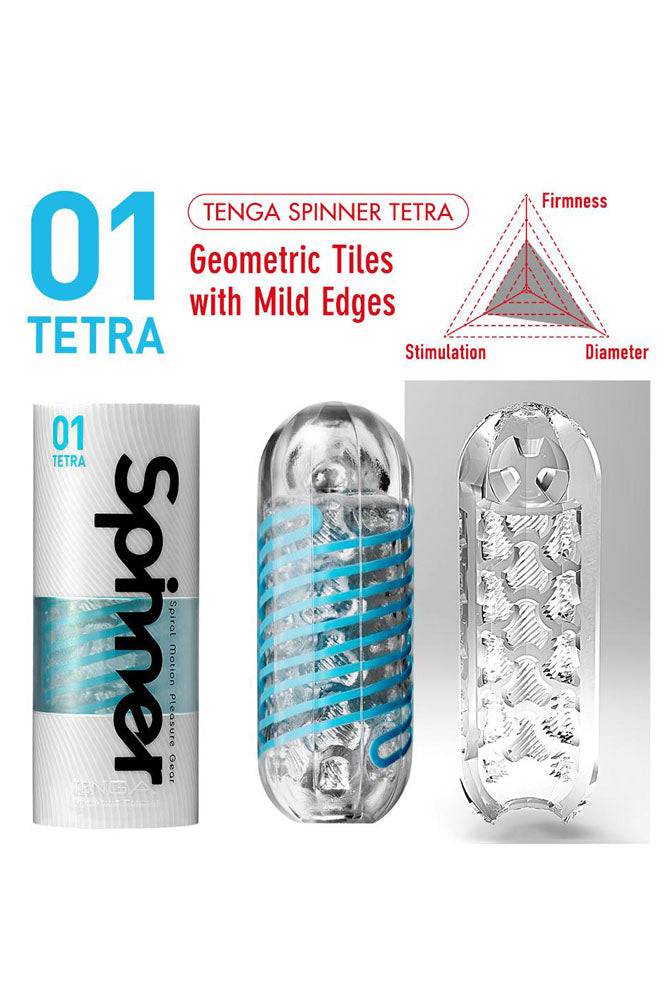 Tenga - Spinner - Tetra Masturbator - Blue - Stag Shop