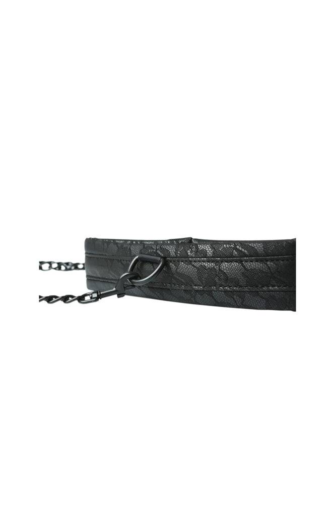 Sincerely by Sportsheets - Lace Collar & Leash - Black - Stag Shop