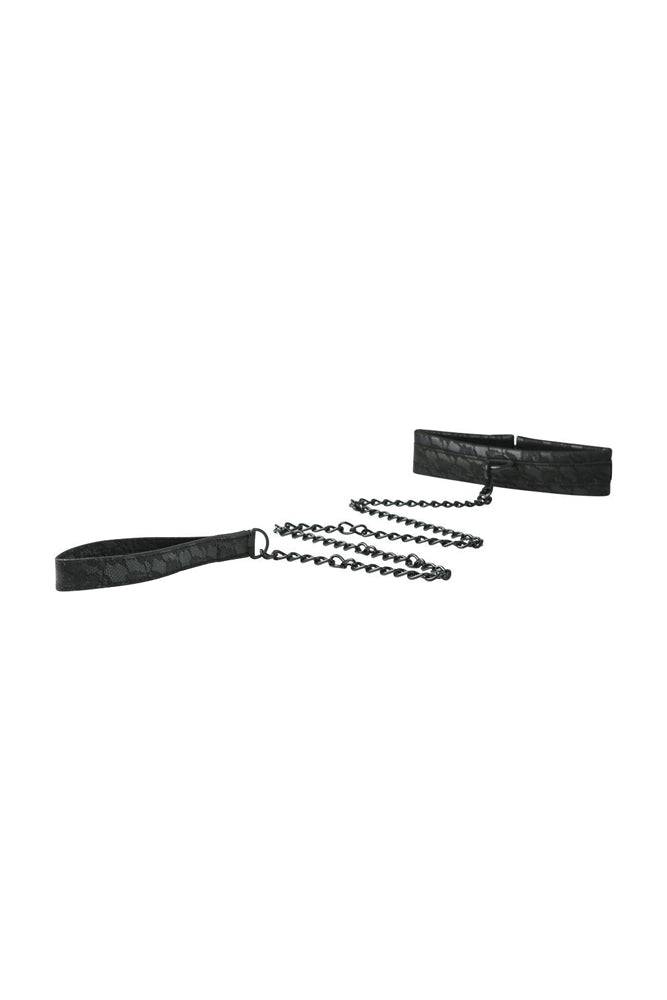 Sincerely by Sportsheets - Lace Collar & Leash - Black - Stag Shop