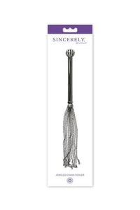 Thumbnail for Sincerely by Sportsheets - Jeweled Chain Tickler - Silver - Stag Shop