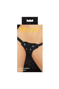 Thumbnail for Sportsheets - Latigo Leather Strap-On Harness - Black - Stag Shop