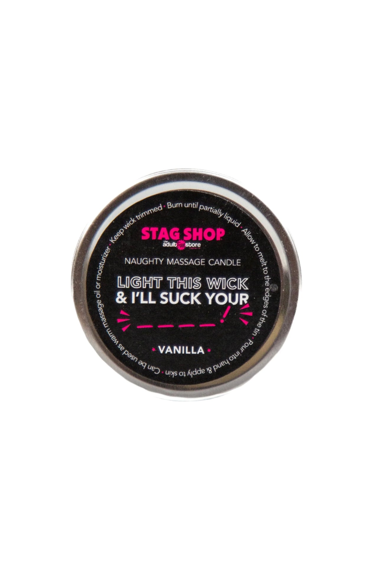 Stag Shop - Mini Naughty Massage Candle - Vanilla Scented - Various Styles - Stag Shop
