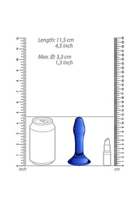 Thumbnail for Shots Toys - Chrystalino - Star Glass Butt Plug - Blue - Stag Shop