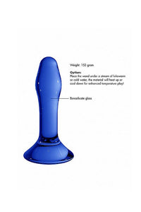 Thumbnail for Shots Toys - Chrystalino - Star Glass Butt Plug - Blue - Stag Shop