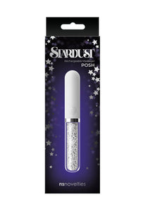 Thumbnail for NS Novelties - StarDust - Posh - White - Crystal Bullet Vibrator - Stag Shop