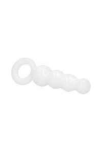 Thumbnail for Shots Toys - Chrystalino - Stargate Glass Beaded Plug - White - Stag Shop