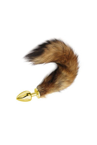 Thumbnail for Nobu - Steel Anal Tail Plug - Large - Gold/Brown - Stag Shop
