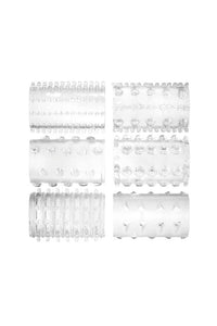 Thumbnail for Adam & Eve - Super Stretch Tickler Sleeves - Clear - 6 PC - Stag Shop