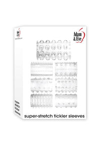 Thumbnail for Adam & Eve - Super Stretch Tickler Sleeves - Clear - 6 PC - Stag Shop