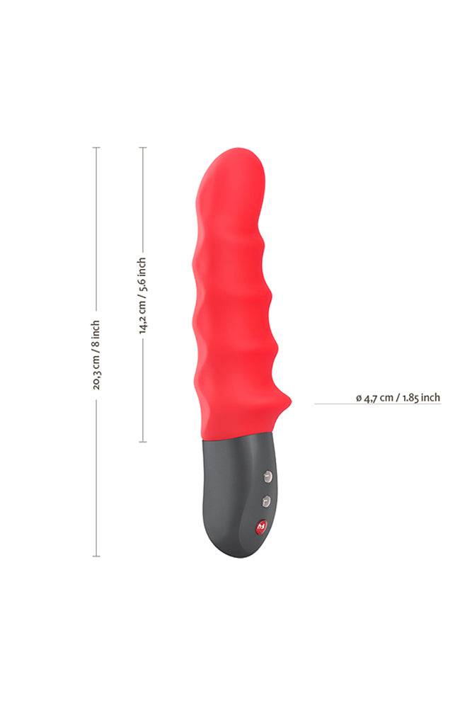 Fun Factory - Stronic Surf Ribbed Pulsator - Neon Orange - Stag Shop