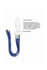 Thumbnail for Shots Toys - Chrystalino - Tail Glass Whip & Butt Plug - White - Stag Shop