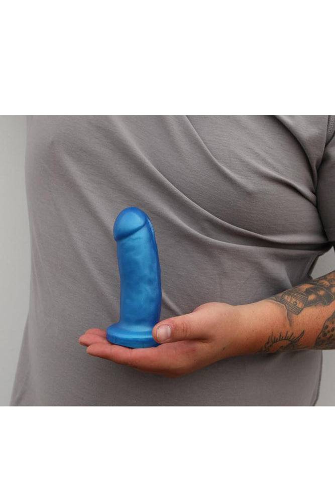 Tantus - They/Them Silicone Dildo - Silver - Stag Shop