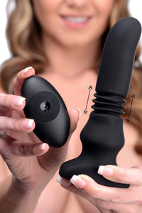 Thumbnail for XR Brands - Thunderplugs - Silicone Vibrating & Thrusting Butt Plug - Stag Shop