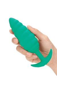 Thumbnail for b-Vibe - Twist Textured Vibrating Butt Plug - Green - Stag Shop