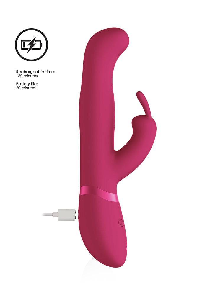 Shots Toys - VIVE - Izara - Rotating Beading Rabbit Vibrator - Pink - Stag Shop