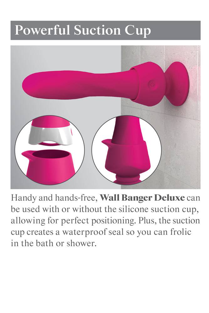 Pipedream - 3Some - Wall Banger Deluxe Vibrator - Hot Pink - Stag Shop