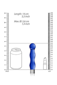 Thumbnail for Shots Toys - Chrystalino - Whipster Glass Whip & Dildo - Blue - Stag Shop