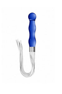 Thumbnail for Shots Toys - Chrystalino - Whipster Glass Whip & Dildo - Blue - Stag Shop
