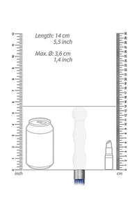 Thumbnail for Shots Toys - Chrystalino - Whipster Glass Whip & Dildo - White - Stag Shop