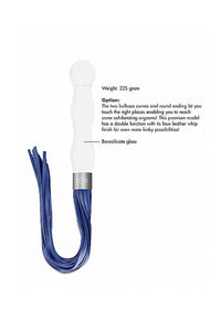 Thumbnail for Shots Toys - Chrystalino - Whipster Glass Whip & Dildo - White - Stag Shop