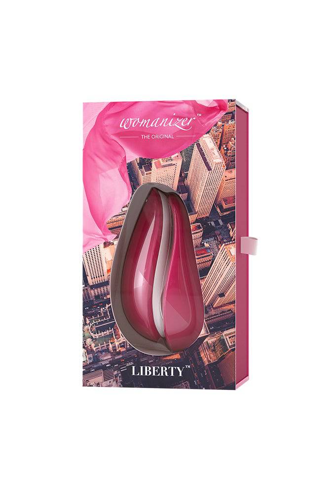 Womanizer - Liberty Travel Friendly Clitoral Stimulator - Red Wine - Stag Shop