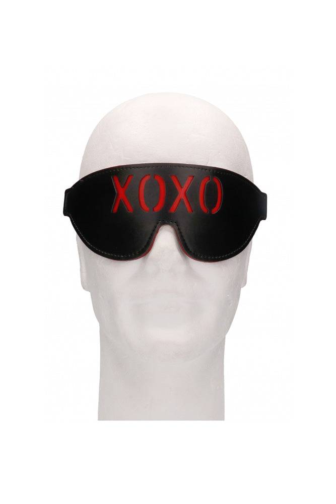 Ouch by Shots Toys - XOXO Blindfold - Black/Red - Stag Shop