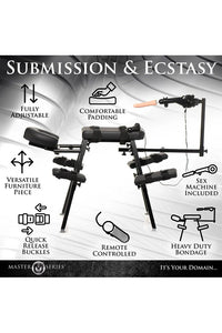 Thumbnail for XR Brands - Master Series - Obedience Bench with Sex Machine - Stag Shop